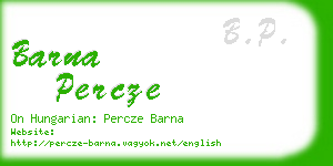 barna percze business card